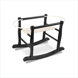 Jolly Jumper Deluxe Rocking Basket Stand in Antique Black Hardwood