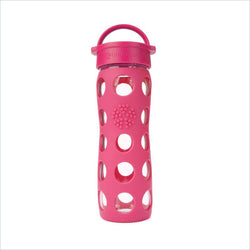 Lifefactory 16 oz Glass Beverage Bottle in Raspberry Pink