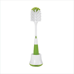 OXO Tot Baby Bottle Brush with Nipple Cleaner & Stand in Green