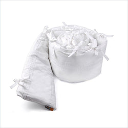Bloom Alma Papa Embroidered Bumper in Coconut White