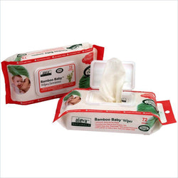 Aleva Naturals Bamboo Baby Wipes - Ultra Sensitive 72 Pack