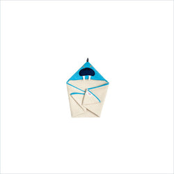 3 Sprouts Walrus Hooded Towel in Blue