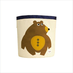 3 Sprouts Bear Storage Bin in Toffee