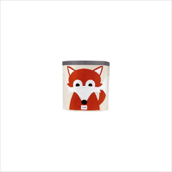 3 Sprouts Fox Storage Bin in Orange