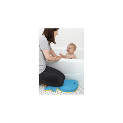 Skip Hop Bath Kneeler in Moby Sky Blue Yellow Trim