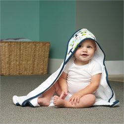 JJ Cole Hooded Towel in White Vroom