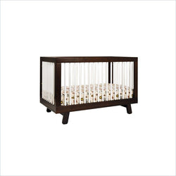 Babyletto Hudson 3-in-1 Convertible Crib with Rail in White/Espresso