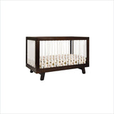 Babyletto Hudson 3-in-1 Convertible Crib with Rail in White/Espresso