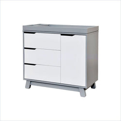 Babyletto Hudson Dresser with Changer Tray in Grey/White