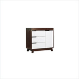 Babyletto Hudson Dresser with Changer Tray in White/Espresso