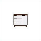 Babyletto Hudson Dresser with Changer Tray in White/Espresso