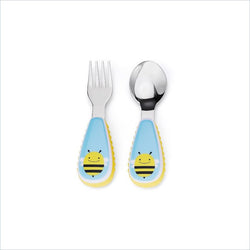Skip Hop Zootensils Little Kid Fork and Spoon Set in Bee