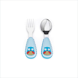 Skip Hop Zootensils Little Kid Fork and Spoon Set in Owl