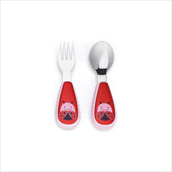 Skip Hop Zootensils Little Kid Fork and Spoon Set in LadyBug