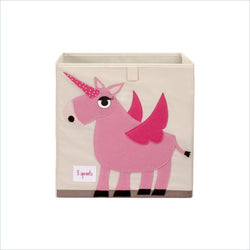 3 Sprouts Unicorn Storage Box in Pink