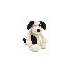 Jellycat Bashful Black & Cream Puppy - Medium 12"