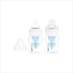 Dr. Brown's 4Oz Natural Flow Wide-Neck Baby Bottle - 2 Pack