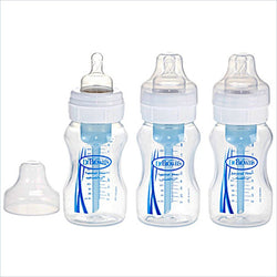 Dr. Brown's 8Oz Natural Flow Wide-Neck Baby Bottle 3 Pack
