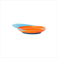Boon Catch Plate with Spill Catcher in Orange/Blue