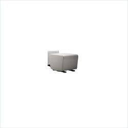 Dutailier Fogo Espresso Upholstered Ottoman in Cloud