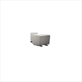 Dutailier Fogo Espresso Upholstered Ottoman in Cloud