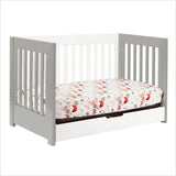 Babyletto Mercer 3 in 1 Convertible Wood Crib in Grey/White