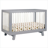 Babyletto Hudson 3-in-1 Conv. Crib with Toddler Rail in Grey/White