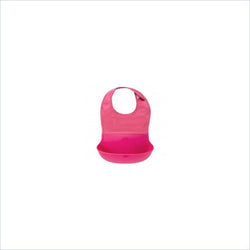 OXO TOT Silicon Roll-Up Bib in Pink
