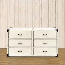 Franklin & Ben Providence Double Dresser in Distressed White