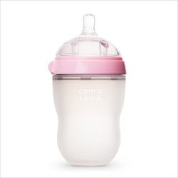Comotomo 8oz Natural Feel Baby Bottle in Pink