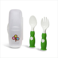 Zoli Fork and Spoon Set in Green