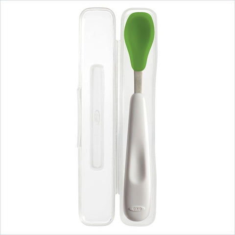 OXO Tot On-The-Go Feeding Spoon in Green