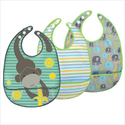 JJ Cole Bib Sets in Gray Safari