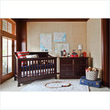 MDB Foothill 4-in-1 Convertible Crib with Toddler Rail in Espresso