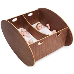 BabyHome So-Ro Double Cradle in Walnut
