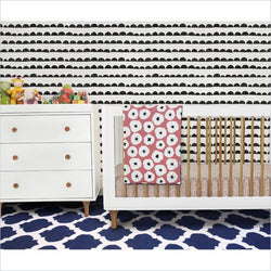 Babyletto Lolly 3-In-1 Crib and Dresser Set in White and Natural