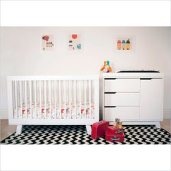 Babyletto Hudson 2 Piece 3-in-1 Convertible Crib Set in White