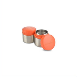 LunchBots Rounds Food Container with Orange lid (Set of 2)