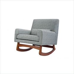 Nurseryworks Sleepytime Walnut Legs Rocker Limited Edition Wood Cut in Grey and Natural
