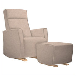 Dutailier Fogo Upholstered Natural Glider Chair in Sand