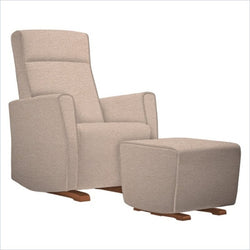Dutailier Fogo Upholstered Harvest Glider Chair in Sand