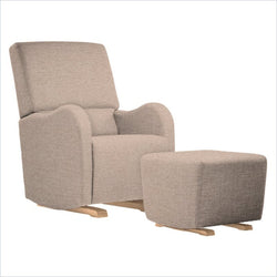 Dutailier Laki Upholstered Natural Glider Chair in Sand