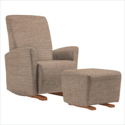Dutailier Pico Upholstered Harvest Glider Chair in Wheat