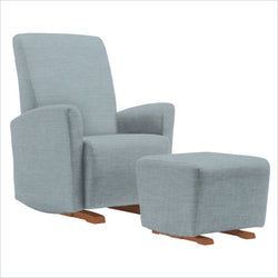 Dutailier Pico Upholstered Harvest Glider Chair in Blue
