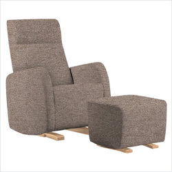 Dutailier Etna Upholstered Natural Glider Chair in Bread
