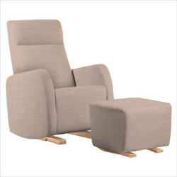 Dutailier Etna Upholstered Natural Glider Chair in Sand