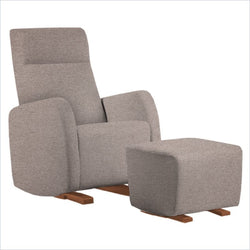 Dutailier Etna Upholstered Harvest Glider Chair in Cloud