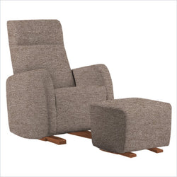 Dutailier Etna Upholstered Harvest Glider Chair in Bread