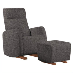 Dutailier Etna Upholstered Harvest Glider Chair in Stone
