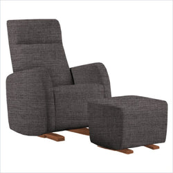 Dutailier Etna Upholstered Harvest Glider Chair in Pebble